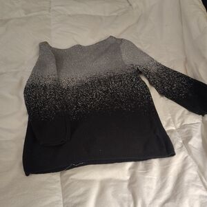Elegant Black and Gray Women's Sweater